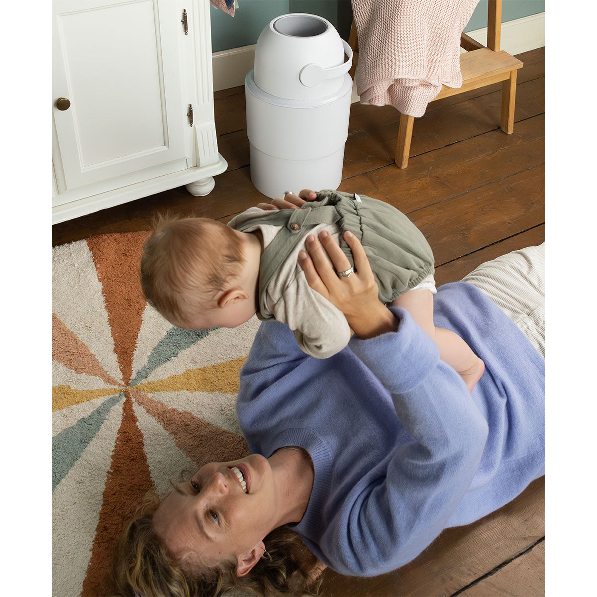 Heka L Nappy Bin - White